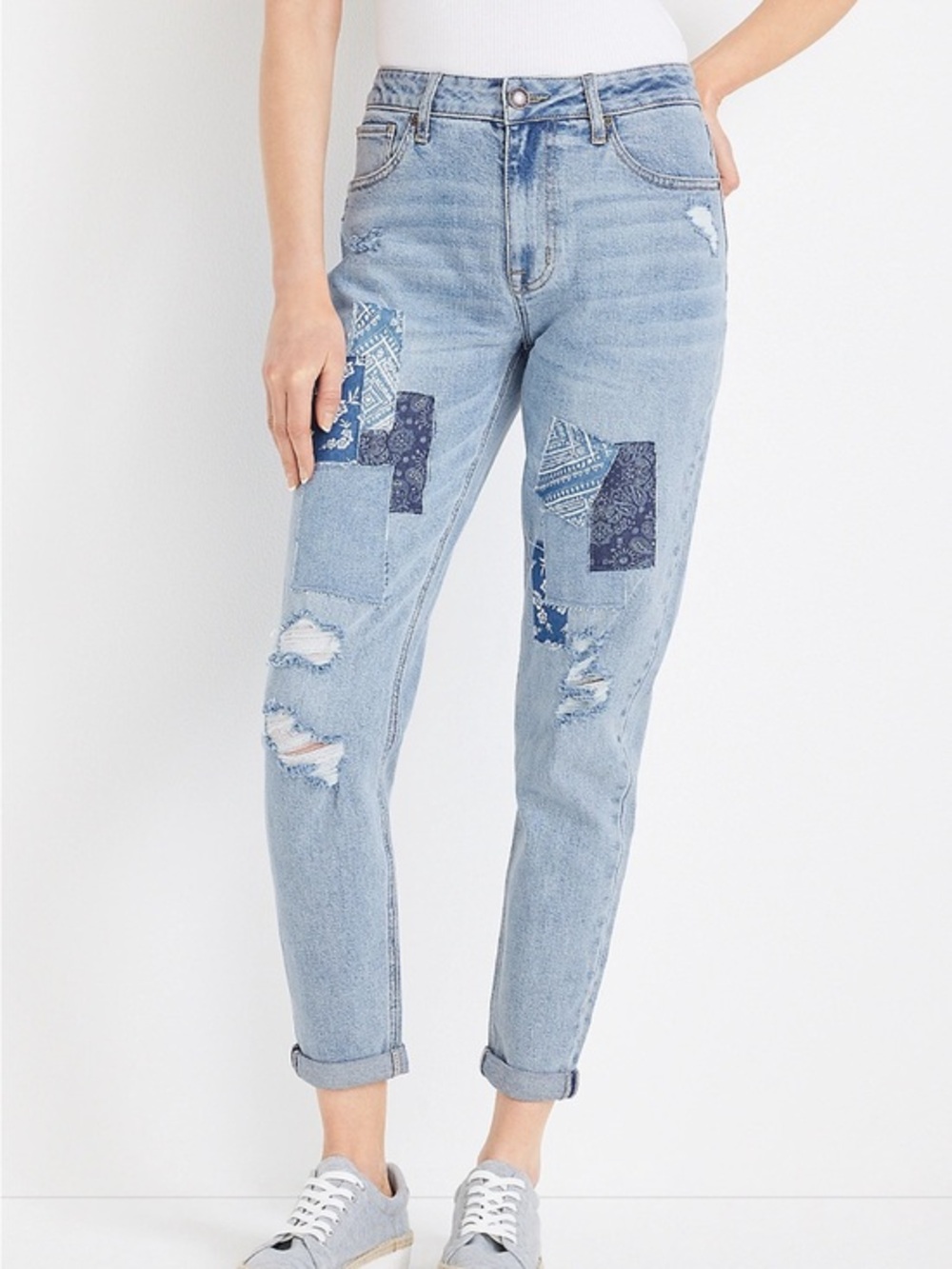 M jeans by Maurices High Rise Patchwork Jean